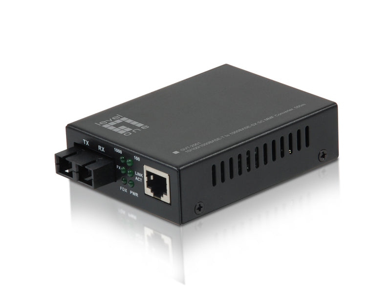 LevelOne GVT-2001 convertisseur de support réseau 1000 Mbit/s 850 nm Multimode Noir