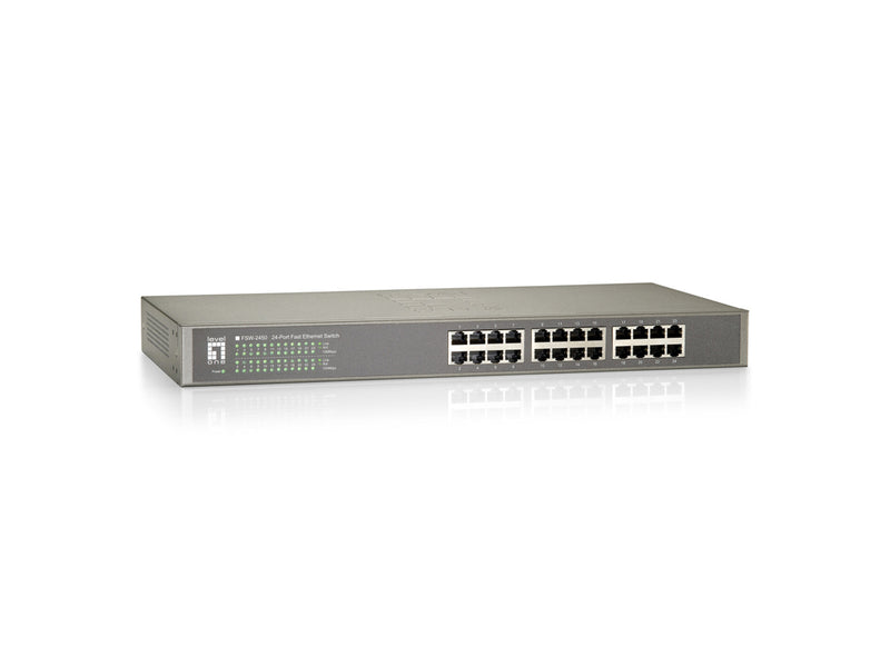 LevelOne FSW-2450 Unmanaged Fast Ethernet (10/100) Network Switch, Black