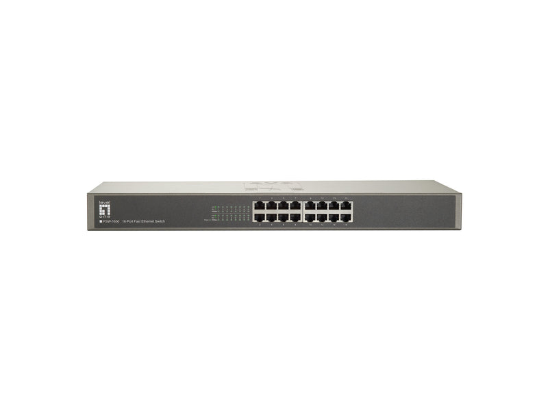 LevelOne FSW-1650 Unmanaged Fast Ethernet (10/100) Network Switch, Gray