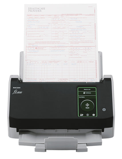 Ricoh fi-8040 Numériseur chargeur automatique de documents (adf) + chargeur manuel 600 x 600 DPI A4 Noir, Gris