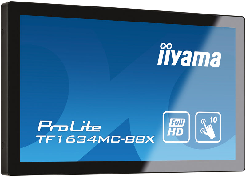 iiyama ProLite TF1634MC-B8X platte pc-monitor 39,6 cm (15.6") 1920 x 1080 Pixels Full HD LED-touchscreen Multi-user Zwart
