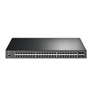 TP-Link JetStream TL-SG3452XP Managed L2+ Gigabit Ethernet (10/100/1000) Network Switch, Ethernet Connection, Supports Power over Ethernet (PoE), 1U, Black