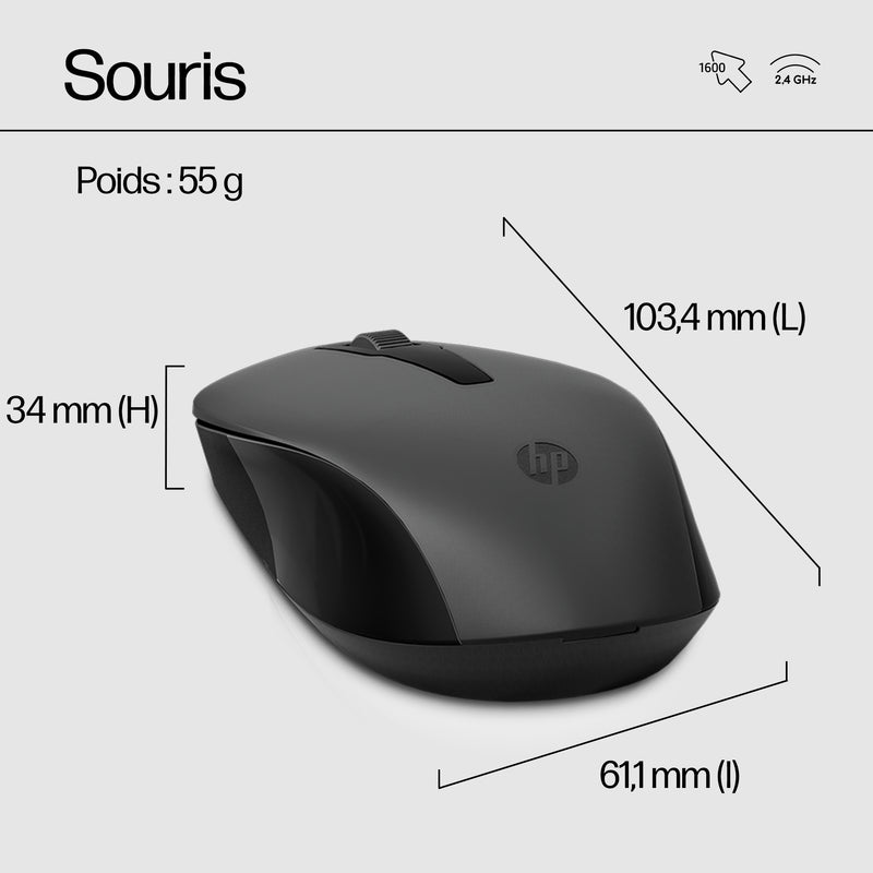 HP Ensemble combiné clavier et souris sans fil 330