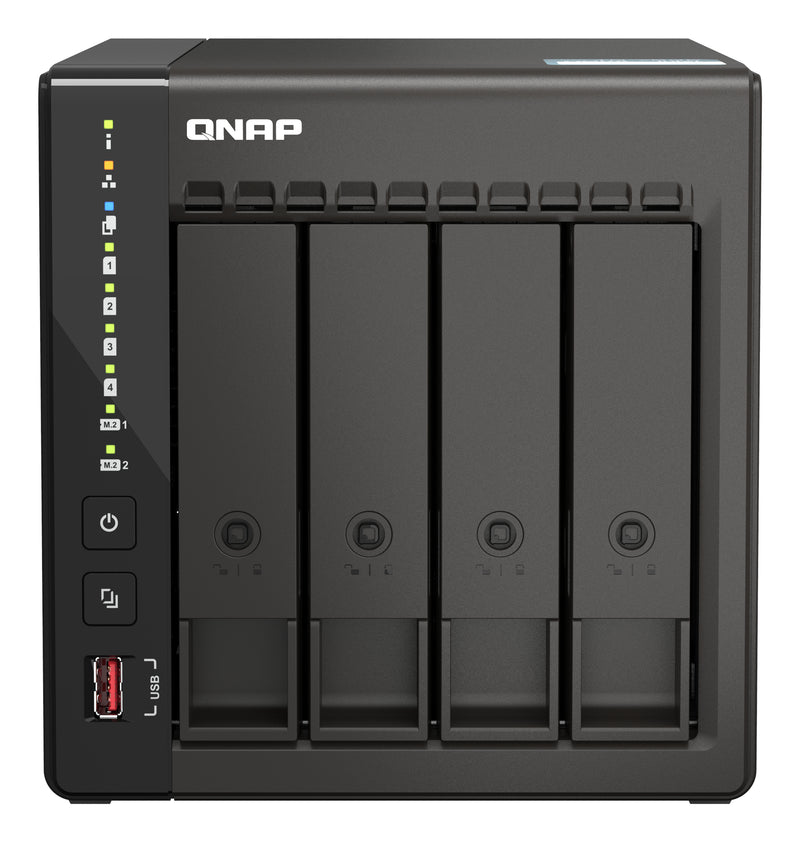 QNAP TS-453E NAS Tower Intel® Celeron® J6412 8 Go 0 To QNAP QTS Noir