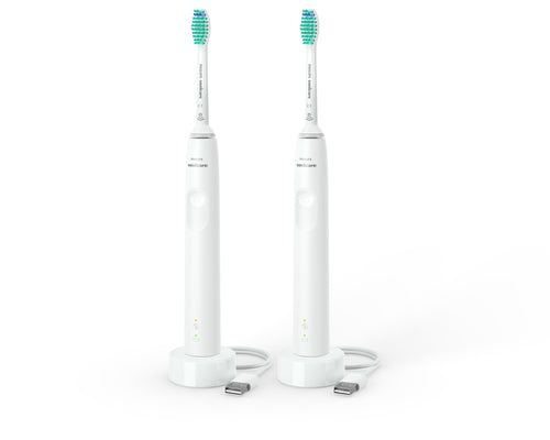 Philips 3000 series 3100 series HX3675/13 2x Brosses à dents électriques - Blanche