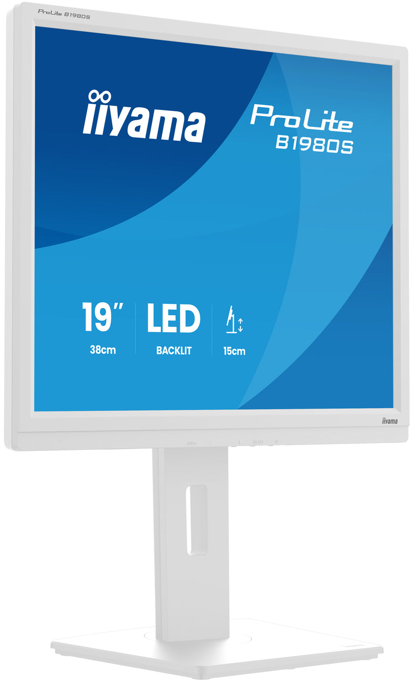 iiyama ProLite B1980S-W1 écran plat de PC 48,3 cm (19") 1280 x 1024 pixels SVGA LED Blanc