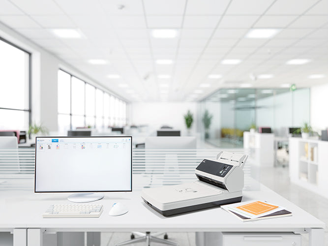 Ricoh fi-8250 Numériseur chargeur automatique de documents (adf) + chargeur manuel 600 x 600 DPI A4 Noir, Gris