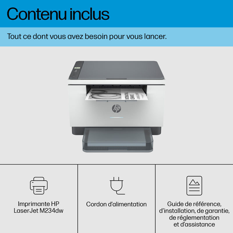 HP LaserJet M234dw Wireless Multifunction Black and White Printer, Copier, Scanner; Duplex