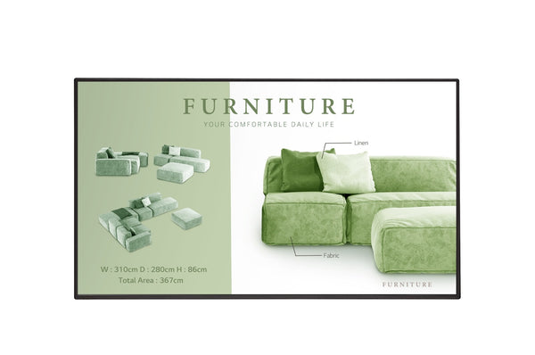 LG 49UM5N-H Digital Signage Display, 49" (124,5 cm) plat scherm, wifi, 500 cd/m², 4K Ultra HD, zwart, WebOS 24/7