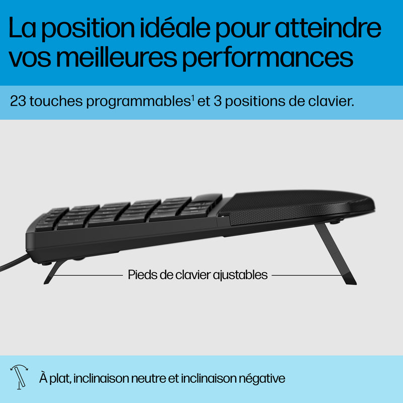 HP 485 CFT WD KBD clavier Bureau USB Noir