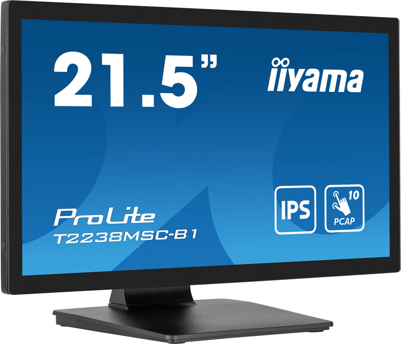 iiyama ProLite T2238MSC-B1 21,5" (54,6 cm) PC-flatpanelmonitor, 1920 x 1080 pixels Full HD LED-touchscreen, zwart