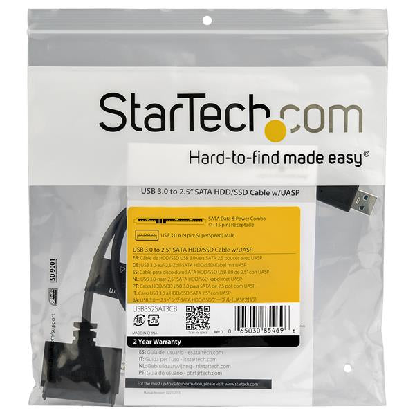 StarTech.com Adaptateur USB 3.0 vers SATA III pour DD / SSD SATA 2,5" avec UASP