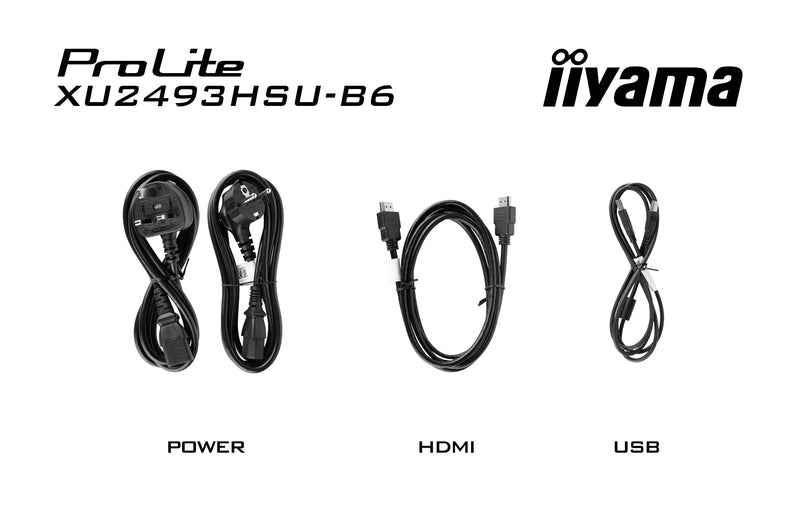 iiyama ProLite XU2493HSU-B7 platte PC-monitor 60,5 cm (23,8") 1920 x 1080 pixels Full HD LED Zwart