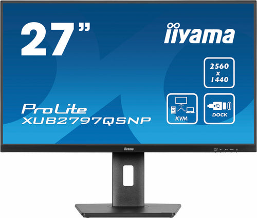 iiyama ProLite XUB2797QSNP-B1 27" (68,6 cm) PC Flat Panel Monitor 2560 x 1440 Pixels Quad HD LED Zwart