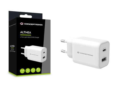 Conceptronic ALTHEA11W chargeur d'appareils mobiles Universel Blanc Secteur Charge rapide Intérieure