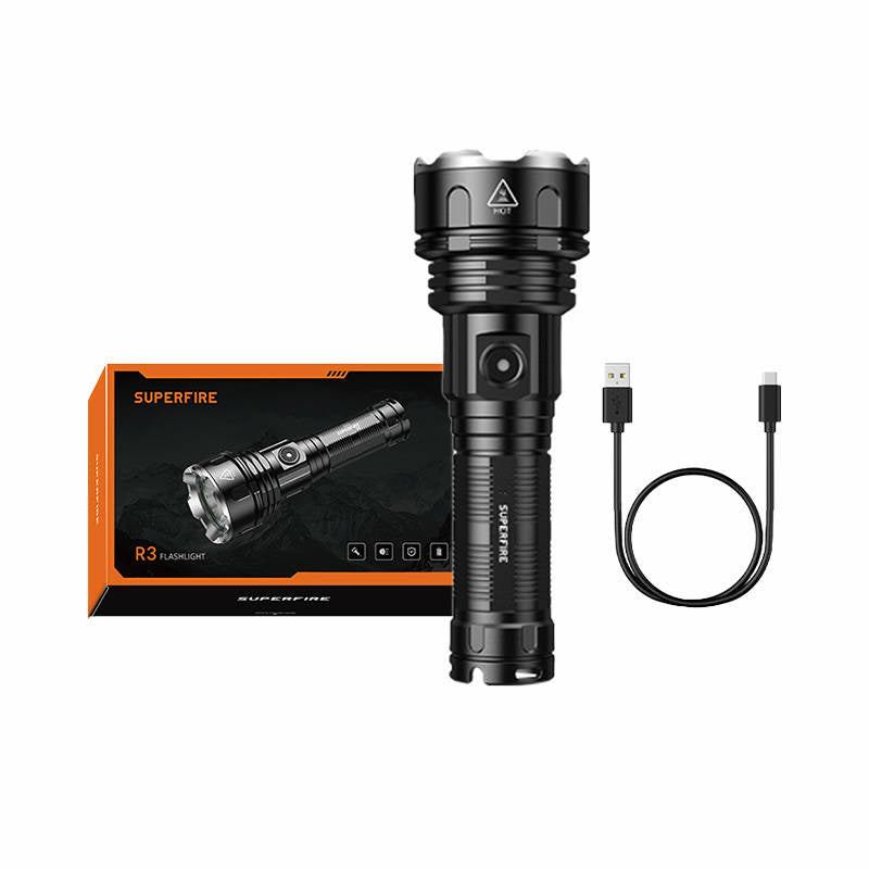 Superfire R3 P90 flashlight, 2000 lm, USB, 36 W, 5 modes, 350 m