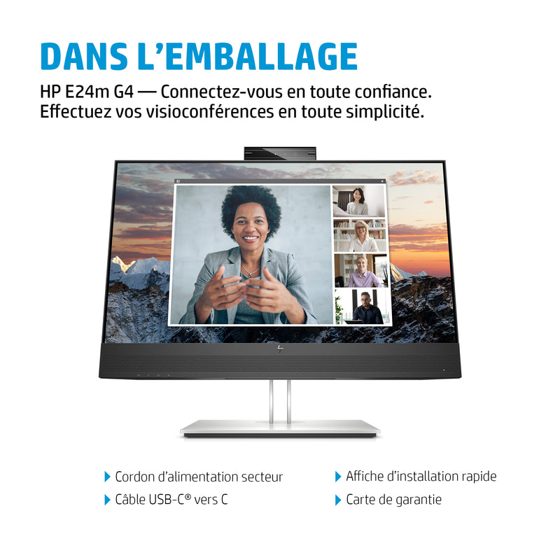 HP Écran de conférence USB-C FHD E24m G4