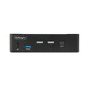 StarTech.com Switch KVM DisplayPort 2 Ports - 8K 60H/4K 144Hz, Écran Unique, DisplayPort 1.4, 2 Ports USB 3.0, 4x USB 2.0 HID, Commutateur KVM, Commutation par Bouton-Poussoir, Conforme TAA - Indépendant de l'OS