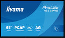iiyama T6529AS-B1AG Dynamisch display Interactief flatpanel 163,8 cm (64,5") LED Wifi 500 cd/m² 4K Ultra HD Zwart Touchscreen Geïntegreerd Processor Android 24/7