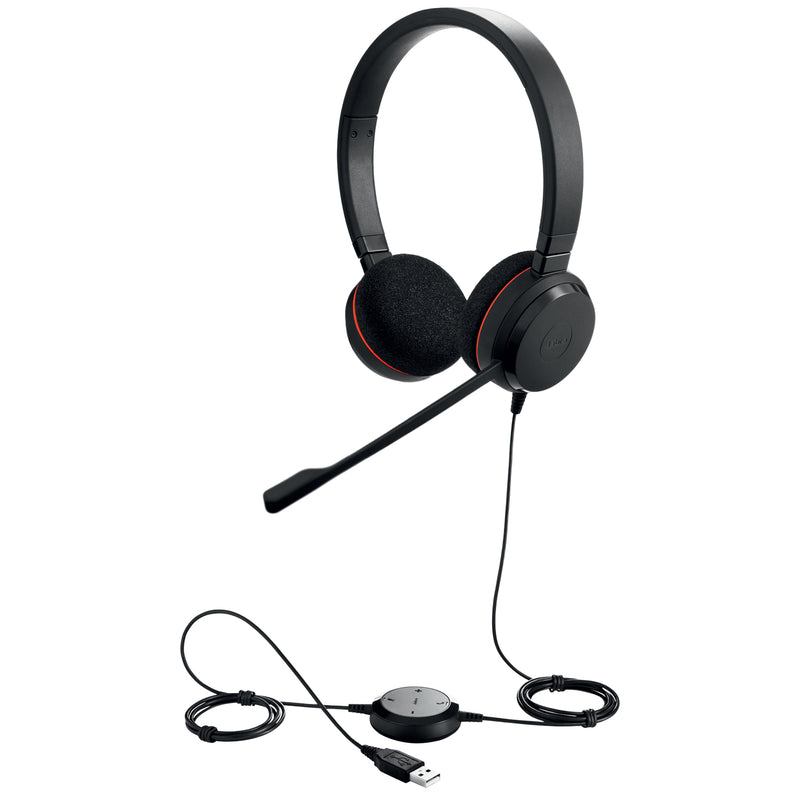 Jabra Evolve 20 Casque Avec fil Arceau Bureau/Centre d'appels USB Type-A Noir