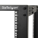 StarTech.com 25U 4-post mobiel serverrek, 19" 4-post netwerkrek met wielen, rollend rek met verstelbare diepte voor pc/AV/data/computer - wielen, stelvoeten of vloermontage
