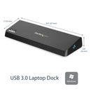 StarTech.com Station d'Accueil USB 3.0 Double Écran avec HDMI et DisplayPort 4K - USB 3.0 vers 4x USB-A, Ethernet, HDMI et DP - Station d'Accueil Universelle USB A pour PC pour Mac/Win