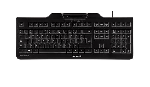 CHERRY KC 1000 SC clavier Bureau USB QWERTZ Allemand Noir