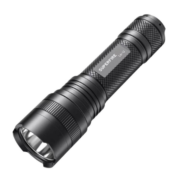 Superfire L6-U flashlight - 1480 lm, 330 m, 5 modes, 20W, USB-C