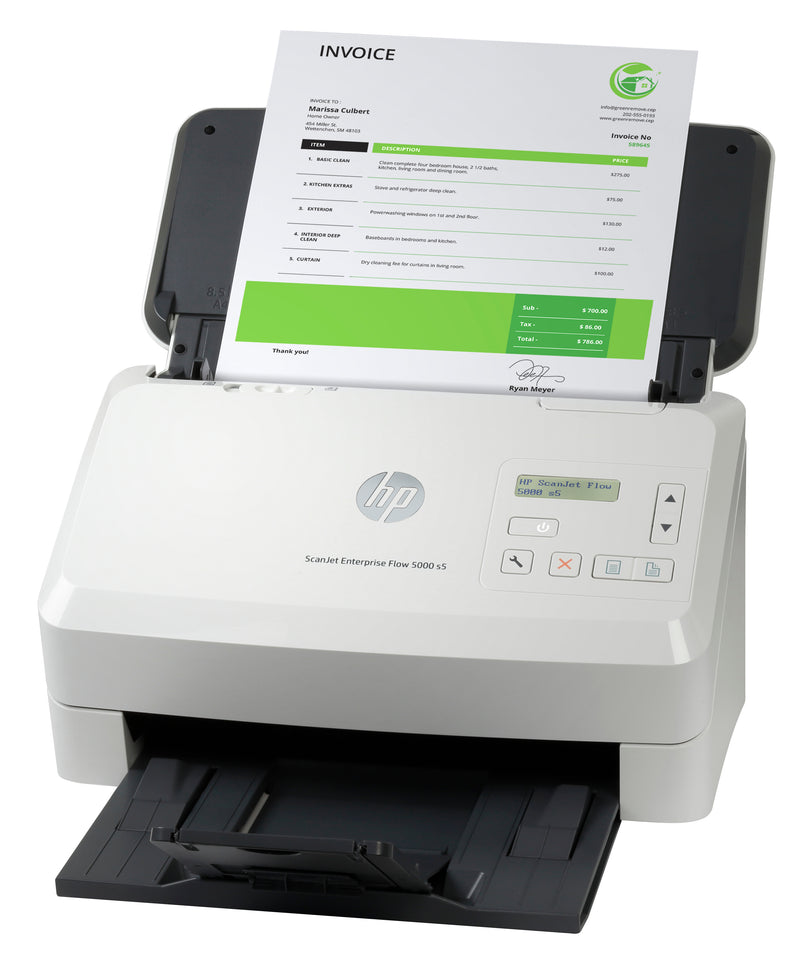 HP ScanJet Enterprise Flow 5000 s5 Scanner à defilement A4, jusqu’à 65ppm/130ipm, 600 x 600 DPI