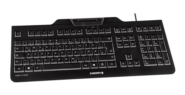 CHERRY KC 1000 SC clavier Universel USB AZERTY Belge Noir