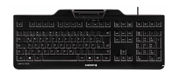 CHERRY KC 1000 SC clavier Universel USB AZERTY Belge Noir