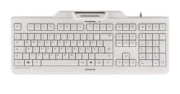 CHERRY KC 1000 SC clavier Universel USB AZERTY Belge Blanc