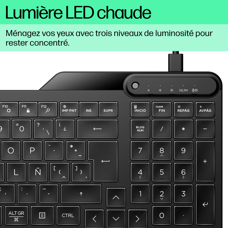 HP Clavier filaire rétroéclairé 400