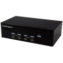 StarTech.com Switch KVM USB double VGA à 4 ports avec hub USB 2.0 à 2 ports