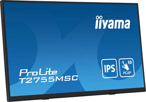 iiyama ProLite T2755MSC-B1 27" (68,6 cm) PC-flatpanelmonitor, 1920 x 1080 pixels Full HD LED-touchscreen, tafelmodel, zwart