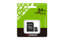 Kingston Technology 64GB microSDXC Canvas Select Plus Gen3 100MB/s A1 (Adaptateur SD inclus)