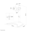 Neomounts NM-D335BLACK Support d'écran à poser 10-30"