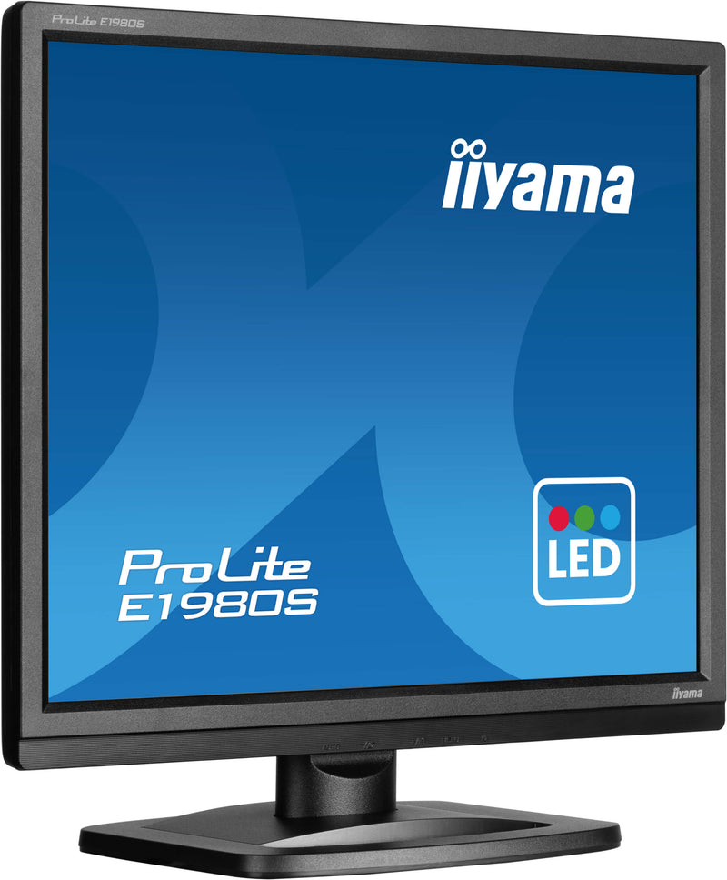 iiyama ProLite E1980S-B1 19" (48,3 cm) PC-flatscreenmonitor, 1280 x 1024 pixels, VGA, LED, zwart