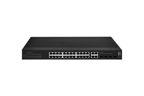LevelOne IGS-2128 Gigabit Ethernet (10/100/1000) Managed L2 Network Switch Black