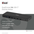 CLUB3D CSV-2540 station d'accueil USB 3.2 Gen 1 (3.1 Gen 1) Type-C Noir