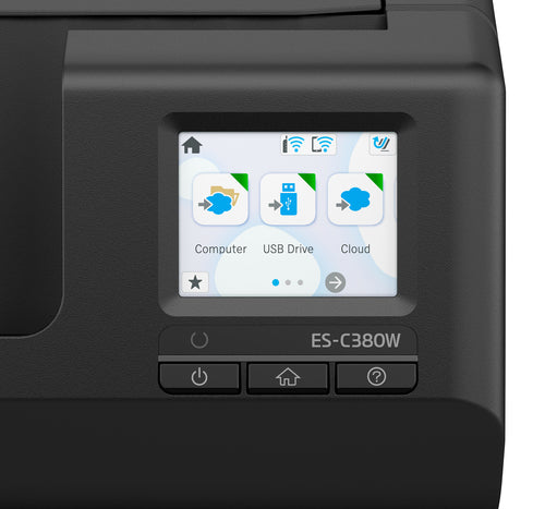 Epson ES-C380W Chargeur automatique de documents + Scanner à feuille 600 x 600 DPI A4 Noir