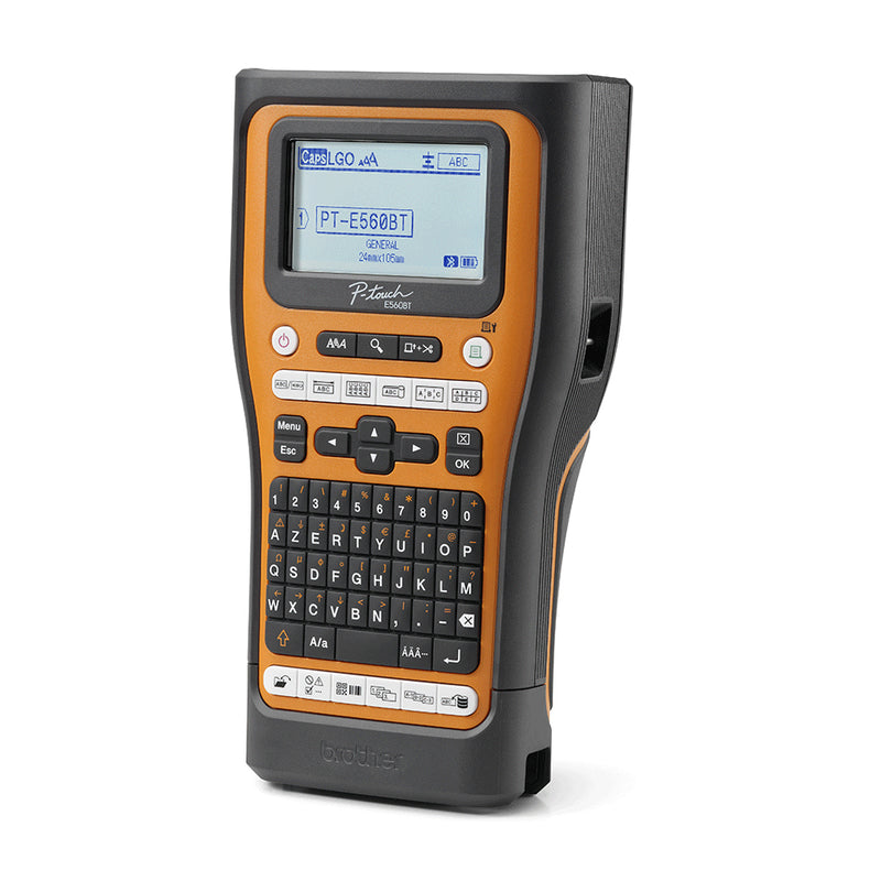 Brother PT-E560BTVP imprimante pour étiquettes Transfert thermique 180 x 180 DPI 20 mm/sec Avec fil &sans fil HSE/TZe Bluetooth QWERTY