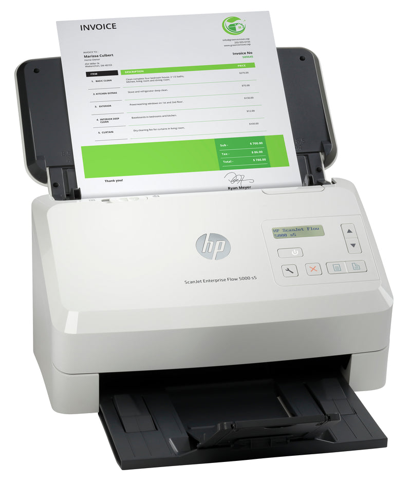 HP ScanJet Enterprise Flow 5000 s5 Scanner à defilement A4, jusqu’à 65ppm/130ipm, 600 x 600 DPI