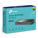 TP-Link TL-SF1008P Non-géré Fast Ethernet (10/100) Connexion Ethernet, supportant l'alimentation via ce port (PoE) Noir