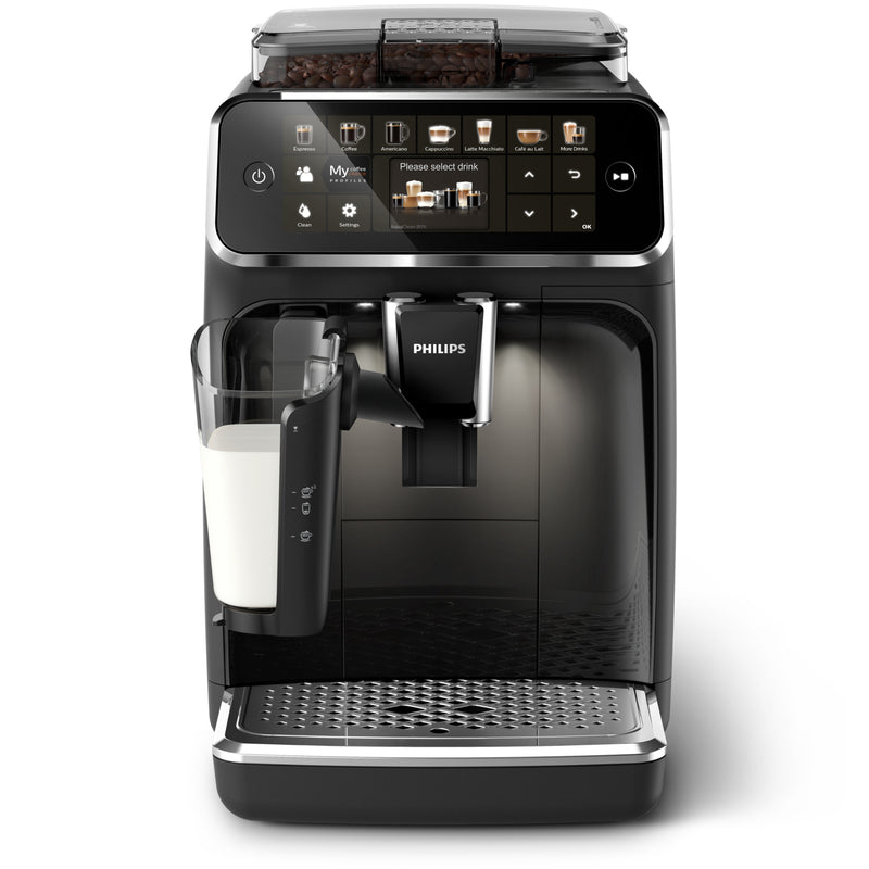 Philips Série 5400 Noir brillant EP5441/50 Machine expresso broyeur,12 boissons, carafe LatteGo