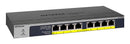NETGEAR GS108PP Non-géré Gigabit Ethernet (10/100/1000) Connexion Ethernet, supportant l'alimentation via ce port (PoE) Noir
