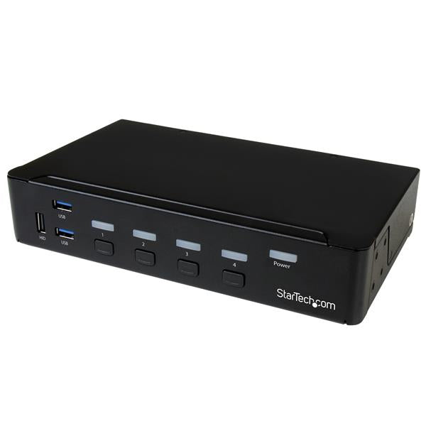 StarTech.com Switch KVM USB DisplayPort à 4 ports avec hub USB 3.0 intégré - 4K 30 Hz
