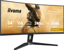 iiyama G-MASTER GCB3486WQSCP-B1 écran plat de PC 86,4 cm (34") 3440 x 1440 pixels UltraWide Quad HD Noir