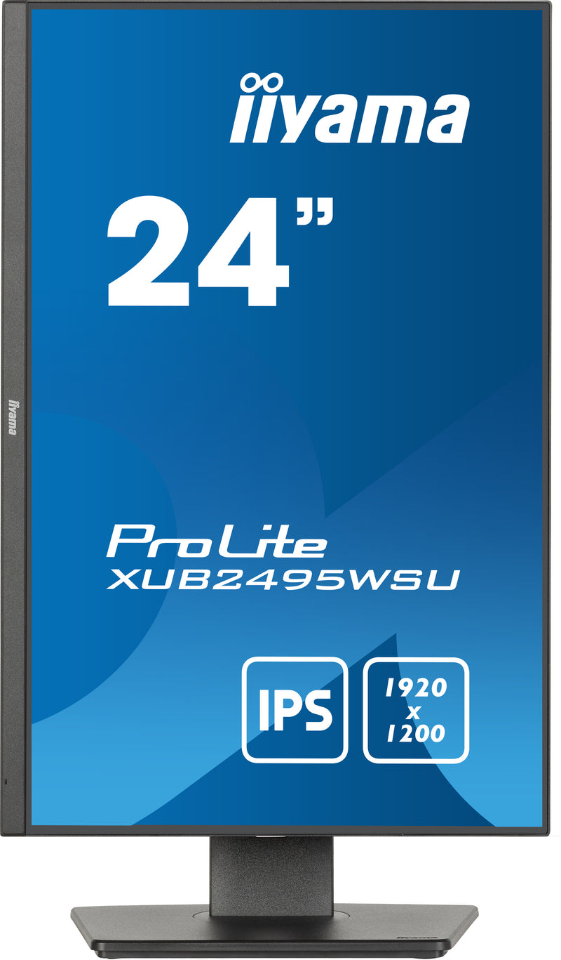 iiyama ProLite XUB2495WSU-B7 platte pc-monitor 61,2 cm (24,1") 1920 x 1200 pixels 4K Ultra HD LED Zwart