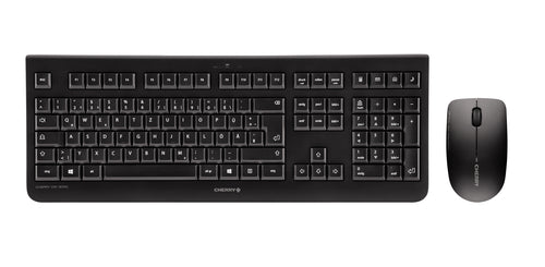 CHERRY DW 3000 clavier Souris incluse Universel RF sans fil AZERTY Belge Noir